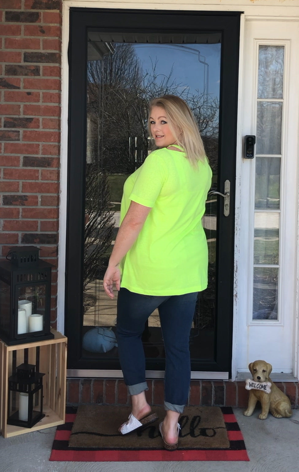 Neon Distressed Tee - Bella Reed Boutique