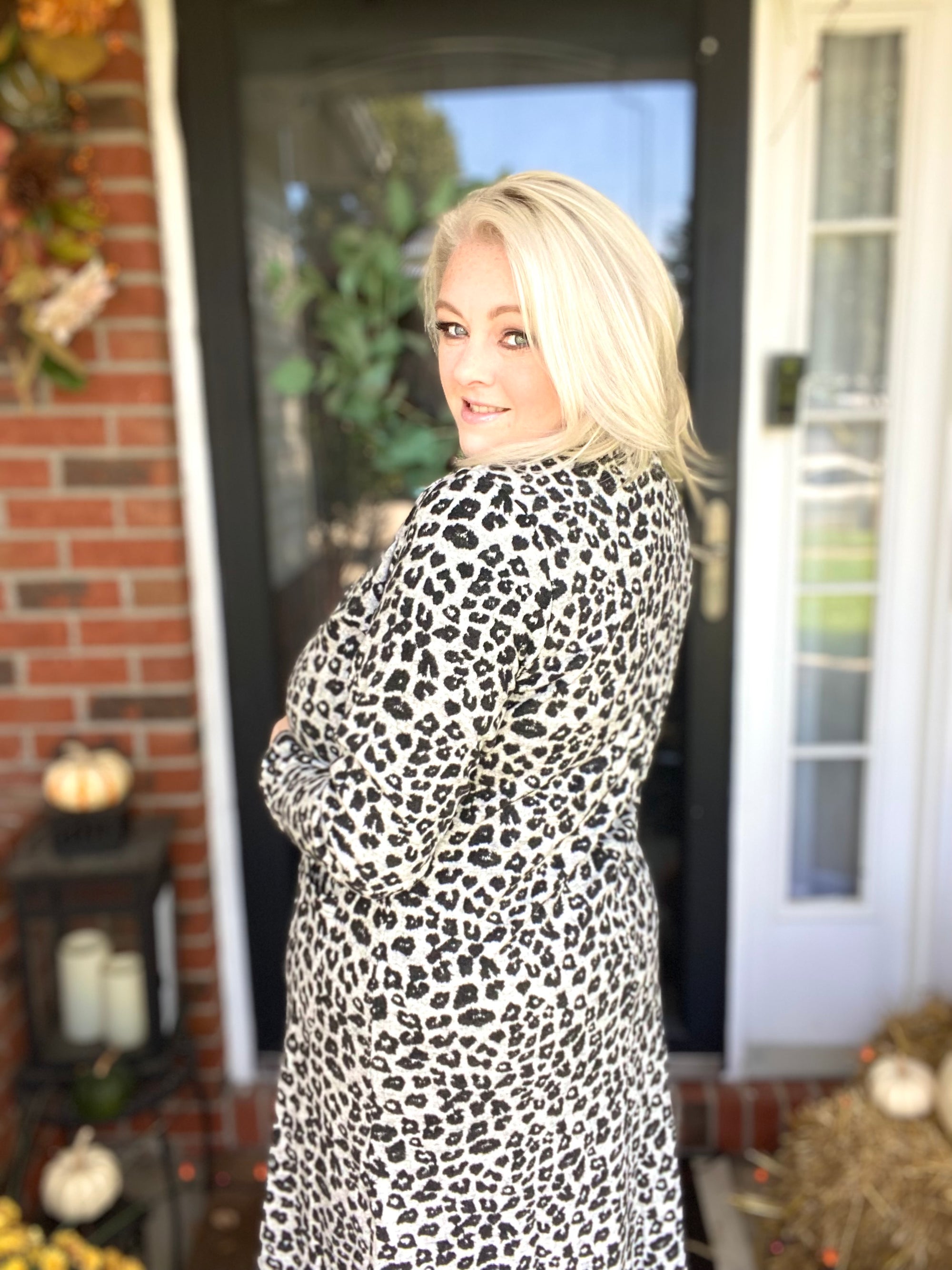 Grey Leopard Colbie Cardigan